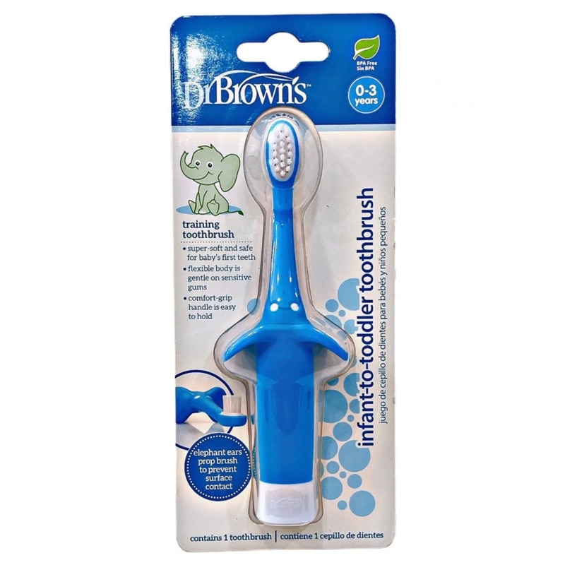 Bàn chải đánh răng Dr Browns hình con voi cho trẻ từ 3-12 tháng tuổi