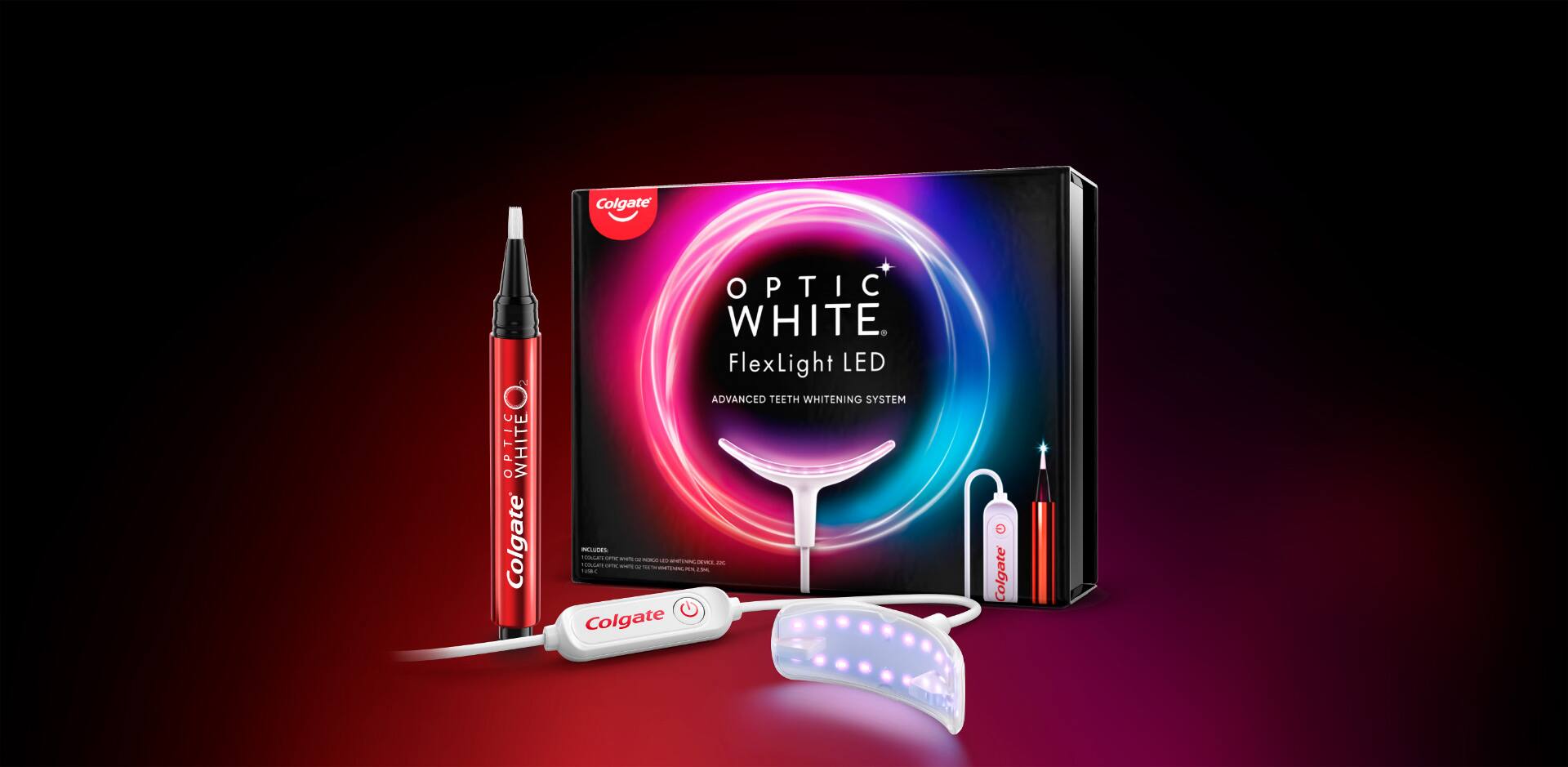 Bút trắng răng kết hợp với đèn LED Indigo. Bút trắng răng kết hợp với đèn LED Indigo.