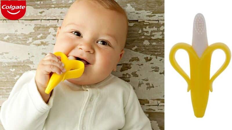 Bàn chải cho bé tập đánh răng Baby Banana