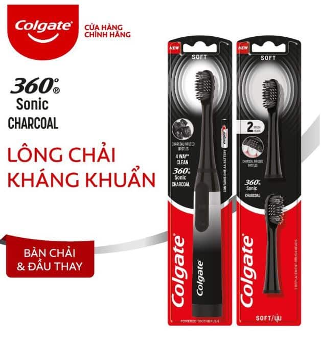 Đầu thay bàn chải điện Colgate 360 Sonic Charcoal