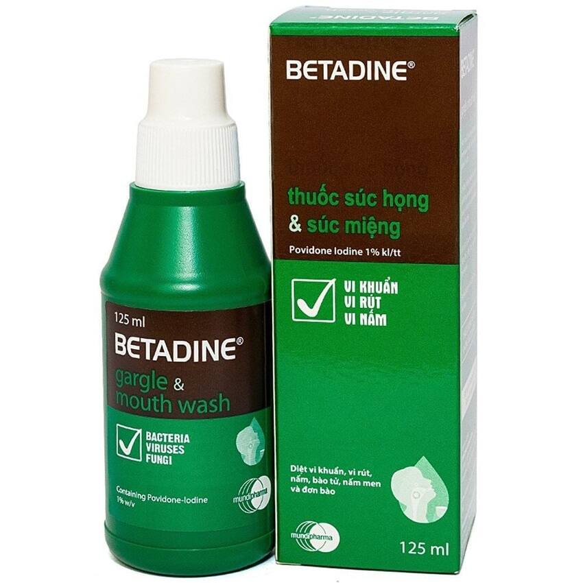 Nước súc miệng Betadine cho răng niềng