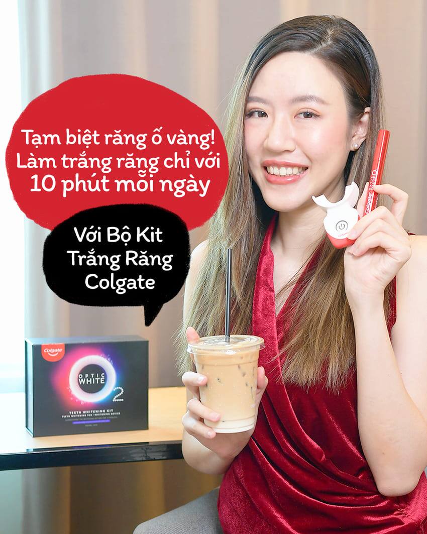 Tạm biệt răng ố vàng với bộ kit làm trắng răng với ánh sáng Indigo.