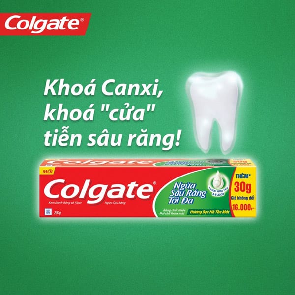Kem đánh răng Colgate Ngừa Sâu Răng Tối Đa mới với Sức mạnh Amino bổ sung canxi giúp bạn chăm sóc sức khỏe răng miệng Kem đánh răng Colgate Ngừa Sâu Răng Tối Đa mới với Sức mạnh Amino bổ sung canxi giúp bạn chăm sóc sức khỏe răng miệng