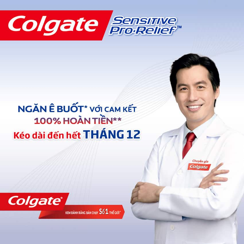 Kem đánh răng Colgate Sensitive Pro-Relief giúp ngăn cảm giác ê buốt răng.