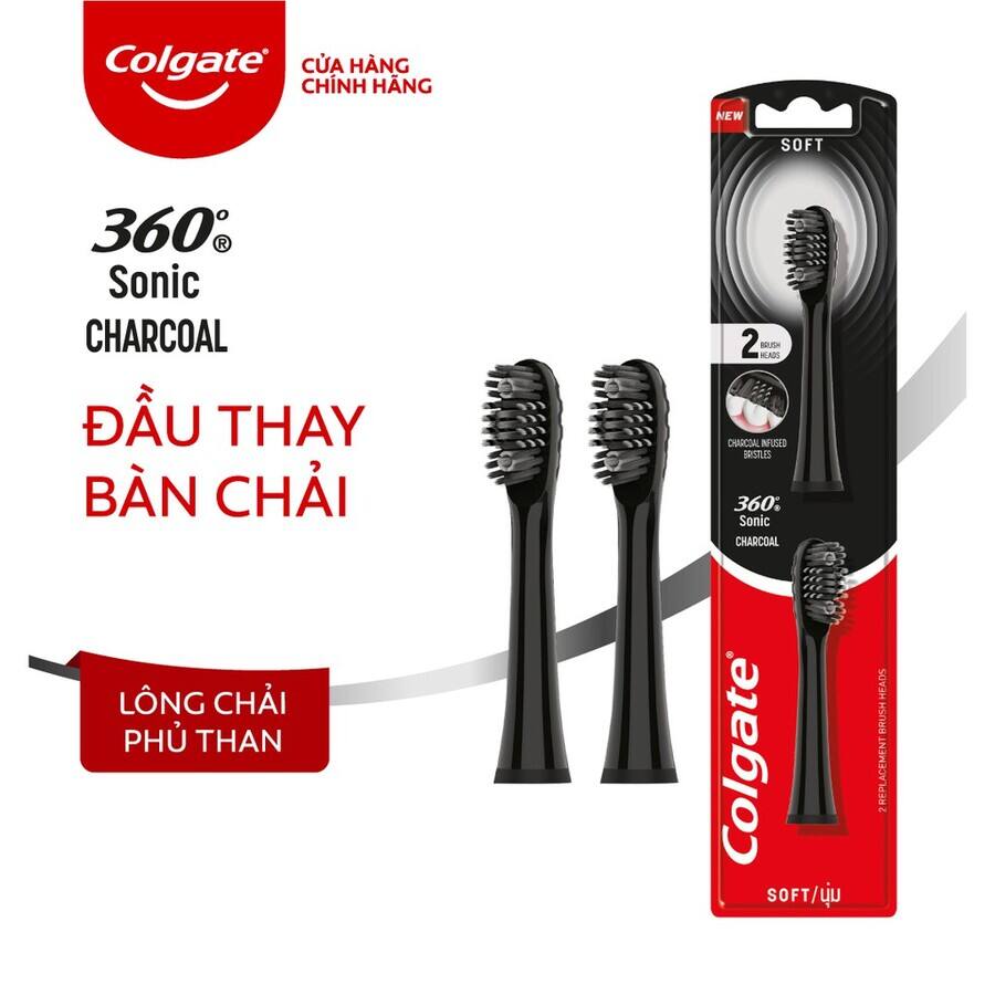 Đầu bàn chải điện Colgate Sonic 360 Charcoal