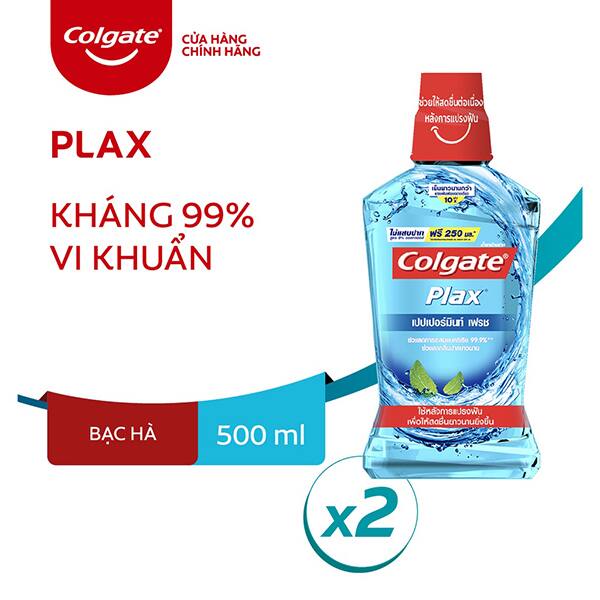 Dung dịch súc miệng diệt khuẩn Colgate Plax Hương Bạc Hà