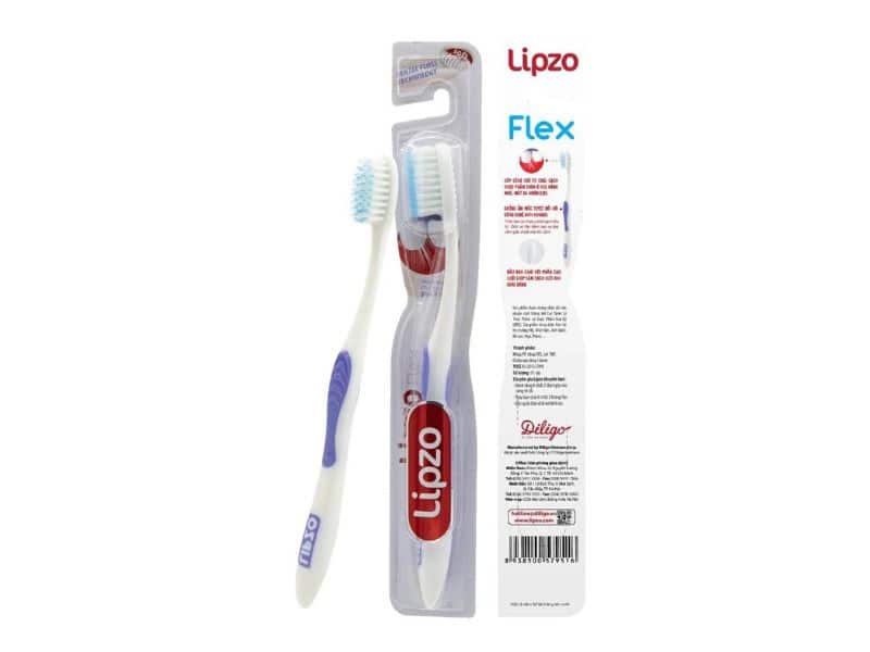 Bàn chải lông mềm Lipzo Flex làm sạch khoang miệng