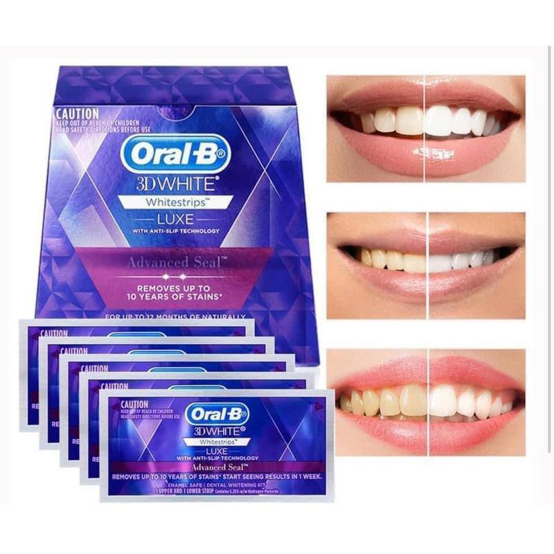 Miếng dán trắng răng Oral B 3D White