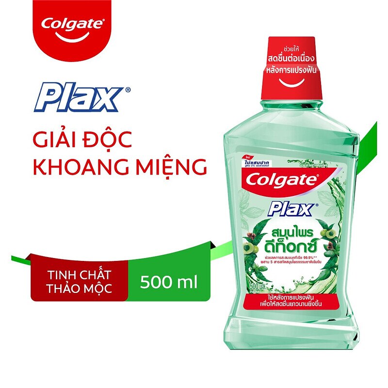 Nước súc miệng thảo dược Colgate Herbal Detox