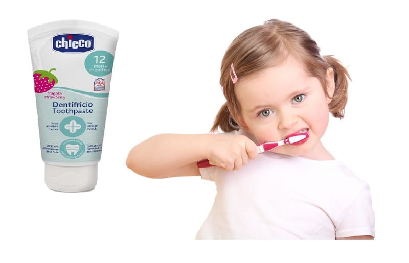 Kem đánh răng Chicco cho bé 2 tuổi